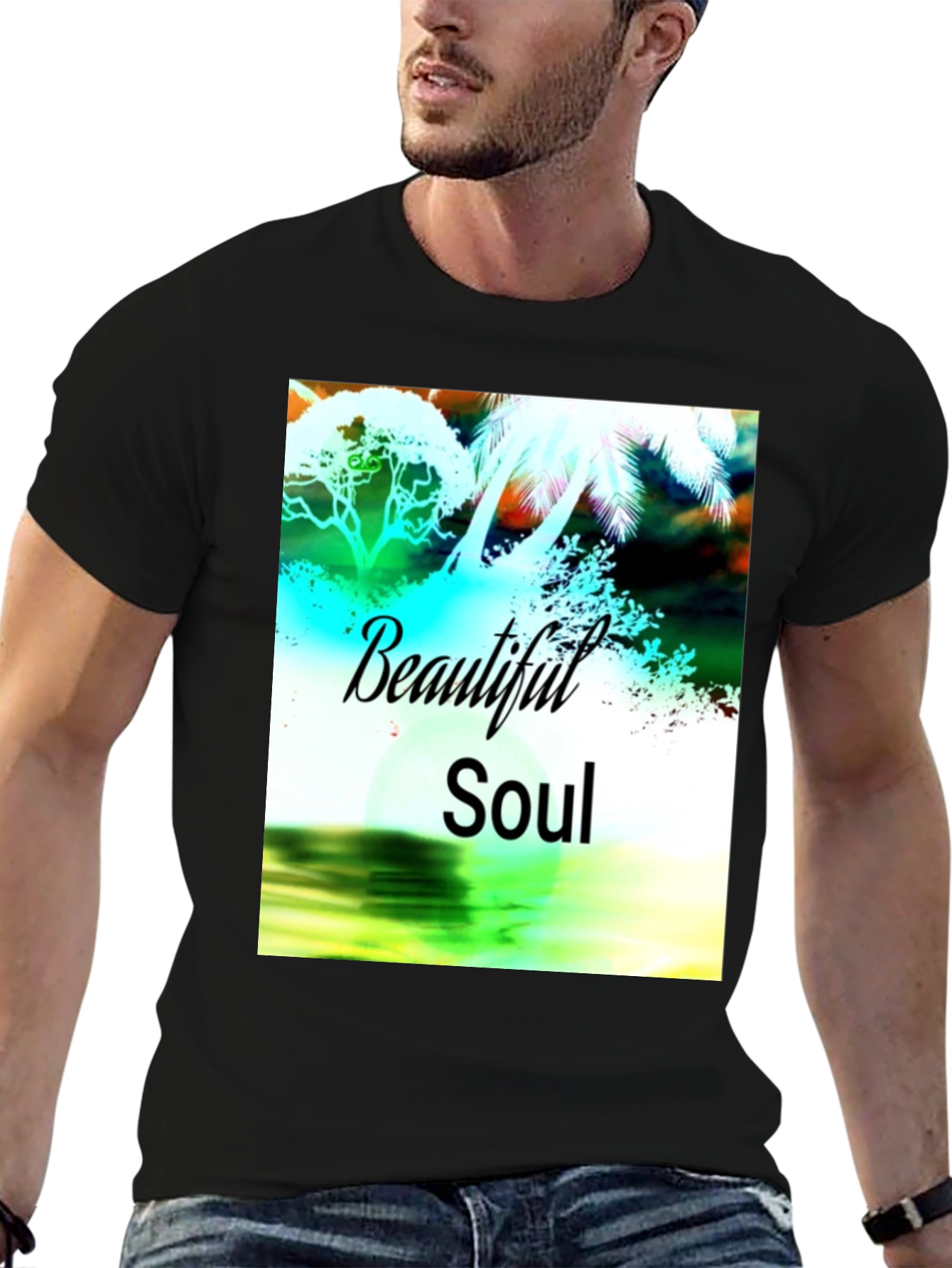 Beautiful Soul Graphic Black T-Shirt