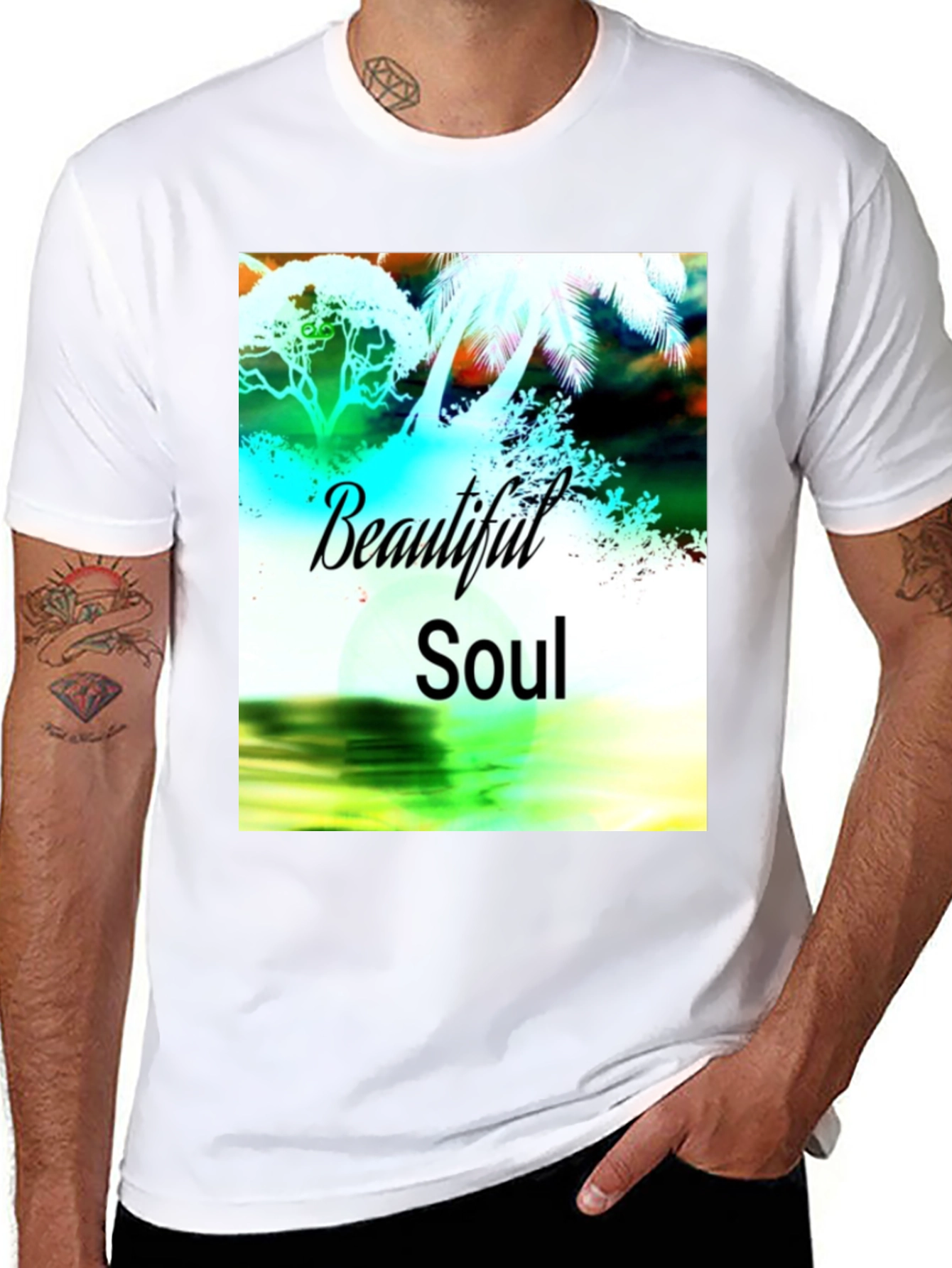 Beautiful Soul Graphic Black T-Shirt