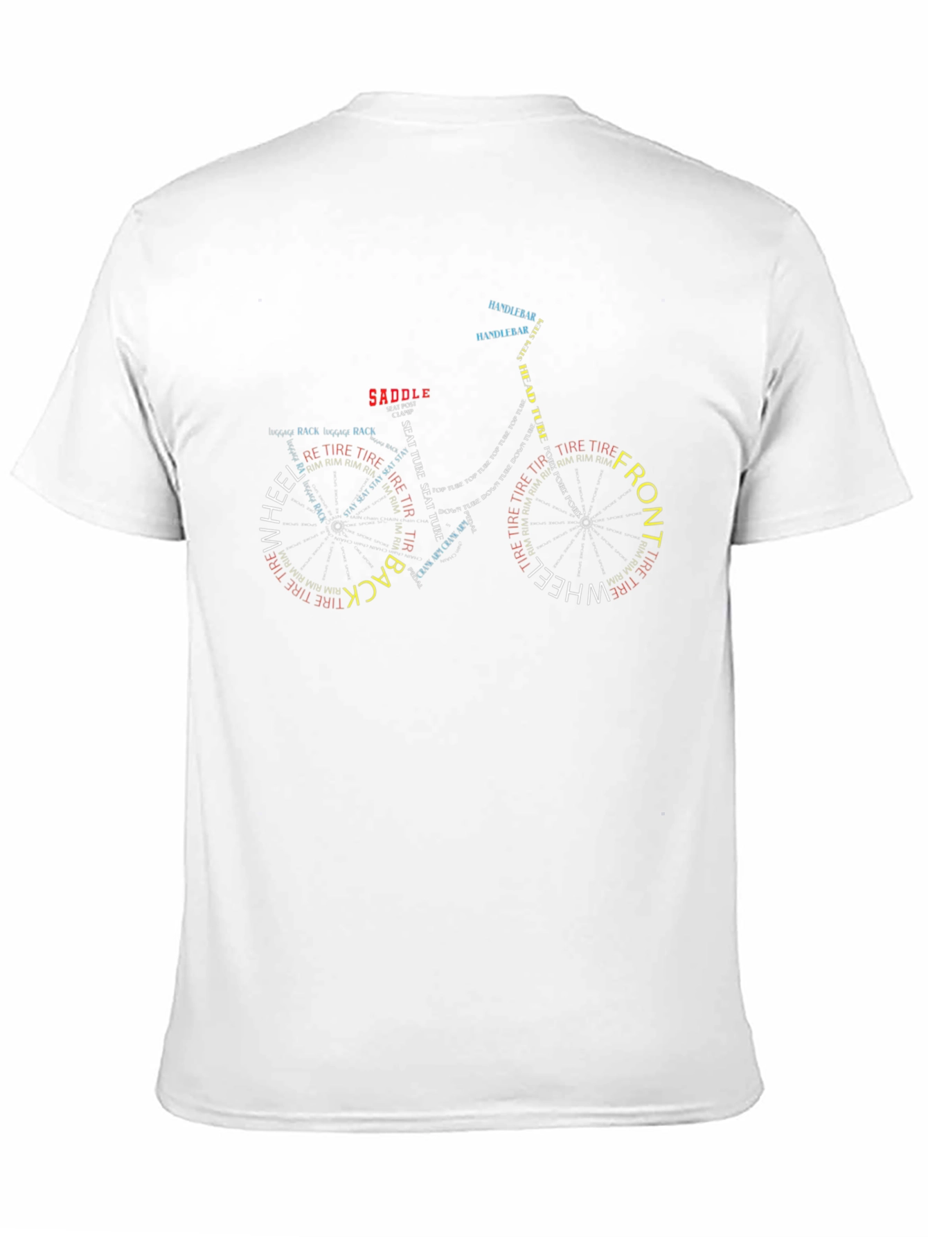 Word Art Bicycle Graphic T-Shirt