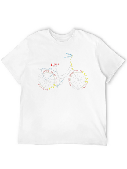 Word Art Bicycle Graphic T-Shirt