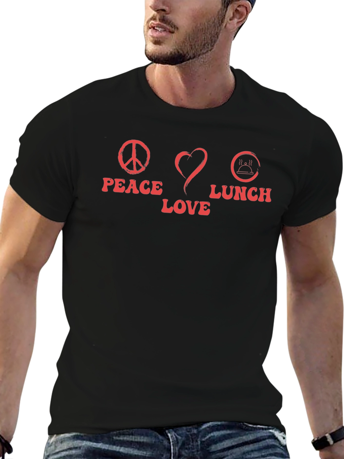 Peace Love Lunch Graphic T-Shirt