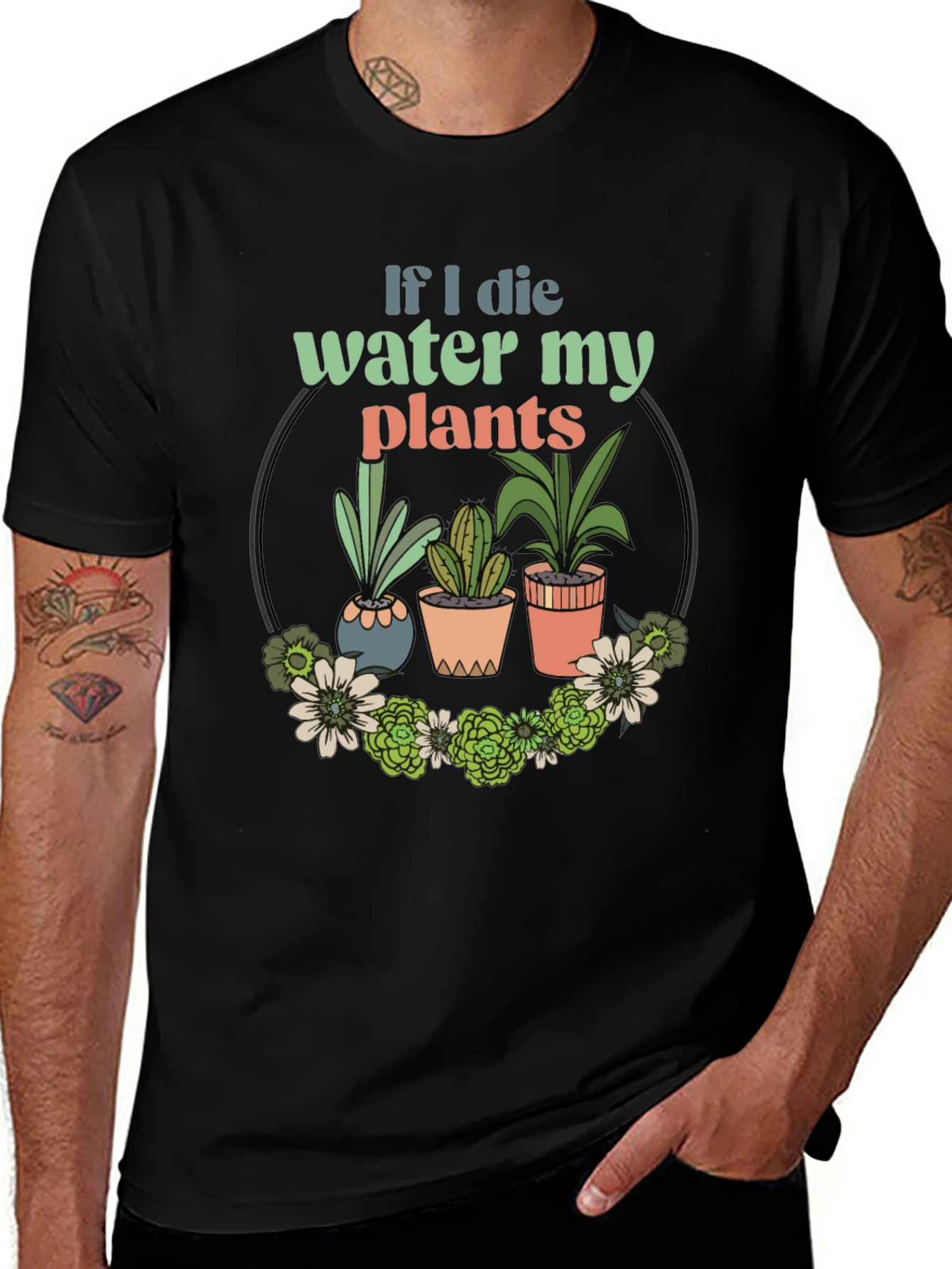 Water My Plants Graphic T-Shirt - Gardener Gift
