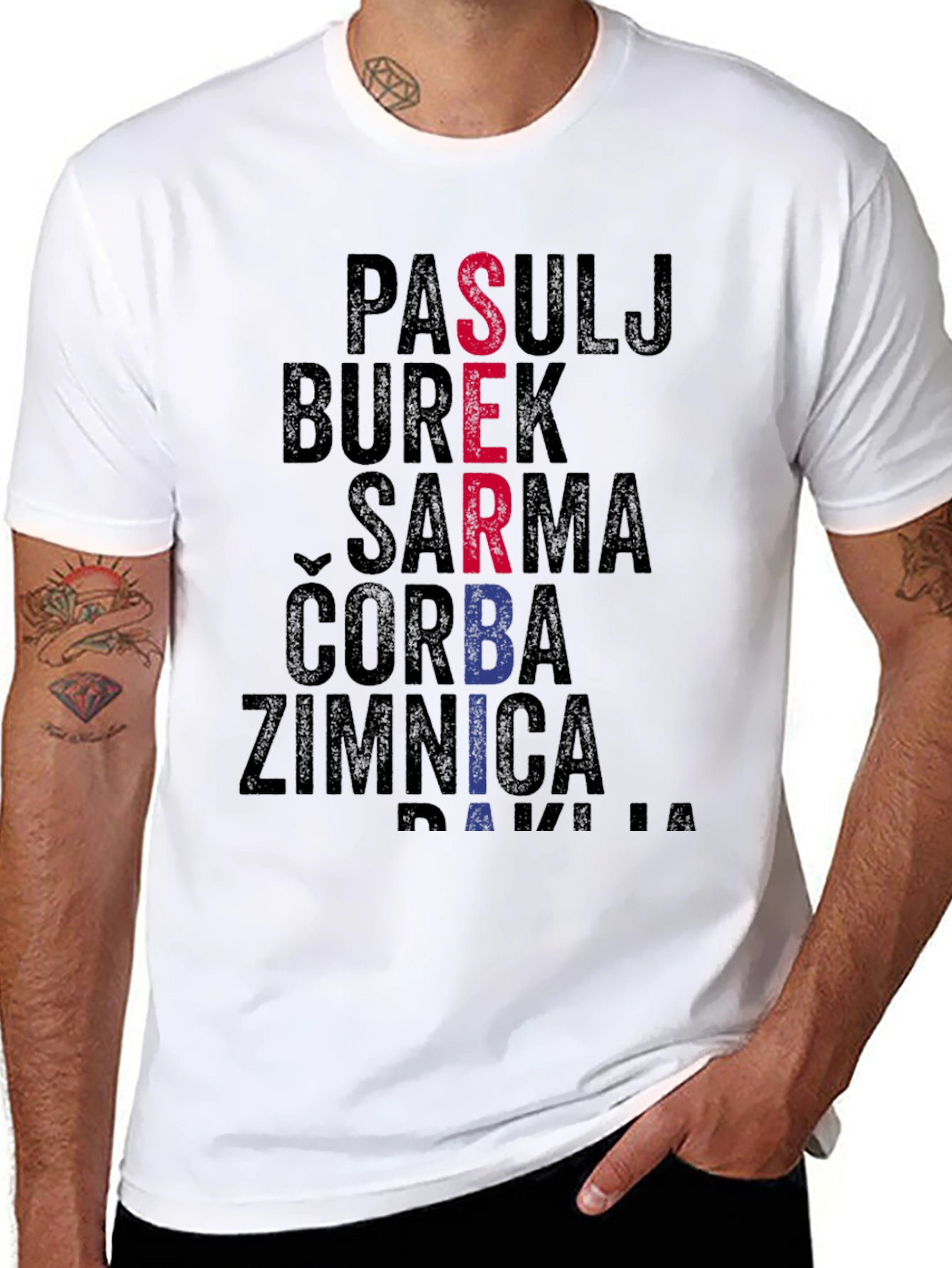 Serbian Food T-Shirt: Pasulj Burek Sarma & More!