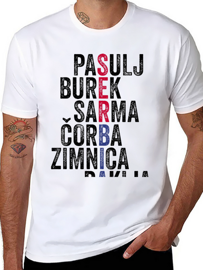 Serbian Food T-Shirt: Pasulj Burek Sarma & More!