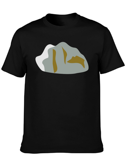 Mountain Graphic T-Shirt - Black Crew Neck Tee