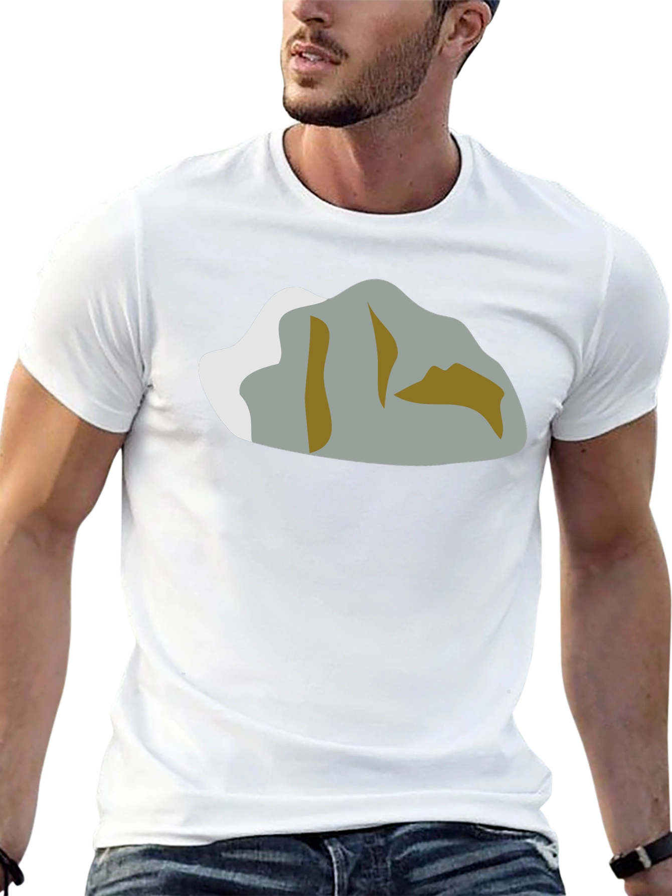 Mountain Graphic T-Shirt - Black Crew Neck Tee