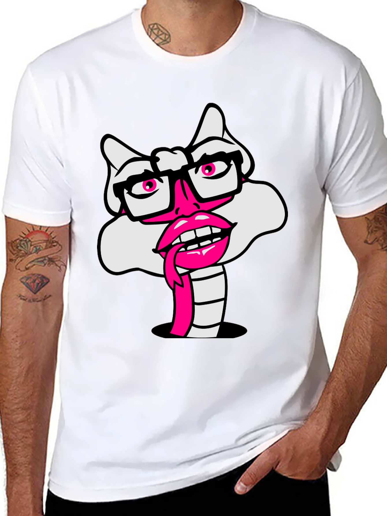 Novelty Cartoon Snake T-Shirt