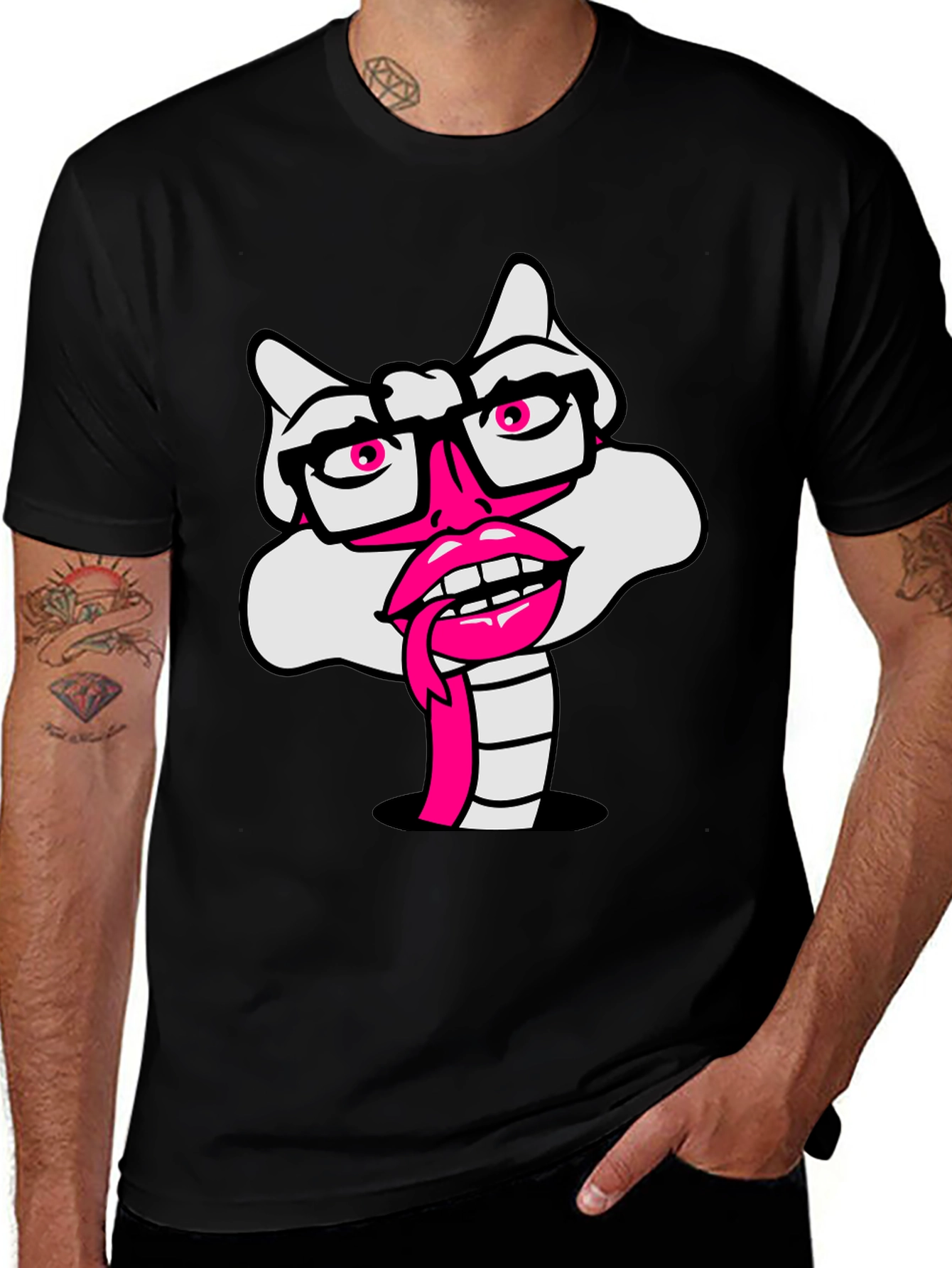 Novelty Cartoon Snake T-Shirt