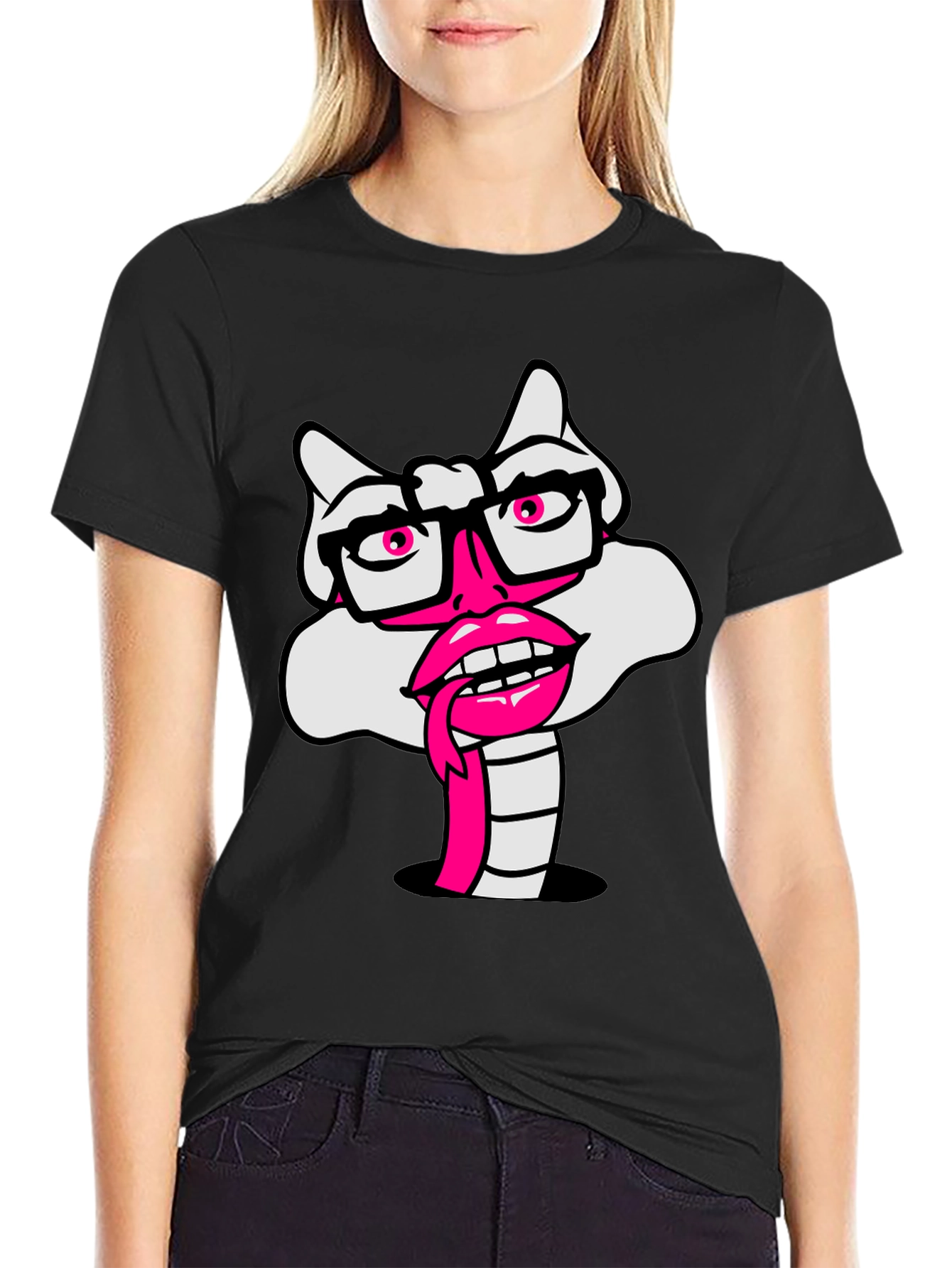 Novelty Cartoon Snake T-Shirt