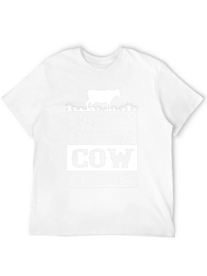 Stressed Blessed Cow Obsessed Graphic Tee