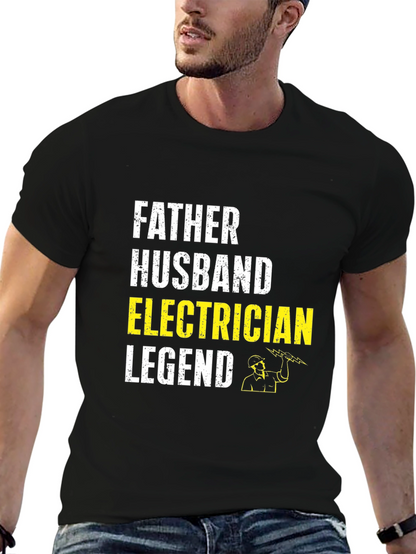 Father Husband Electrician Legend T-Shirt