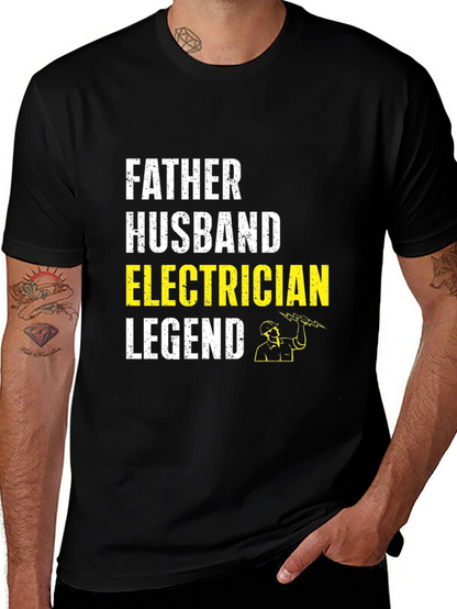 Father Husband Electrician Legend T-Shirt