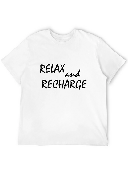 Relax and Recharge Black T-Shirt