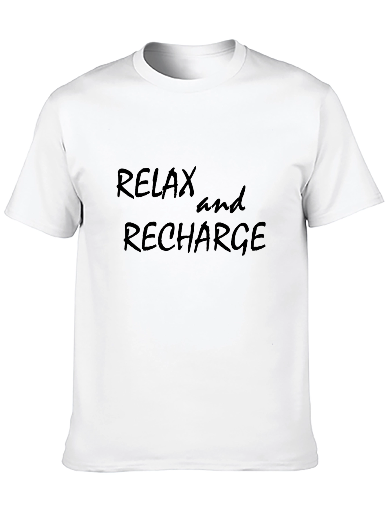 Relax and Recharge Black T-Shirt