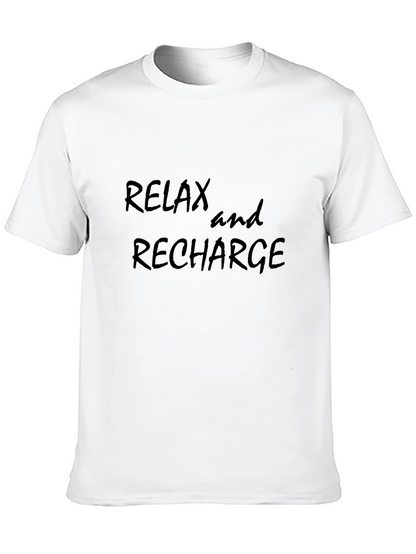 Relax and Recharge Black T-Shirt