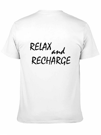 Relax and Recharge Black T-Shirt