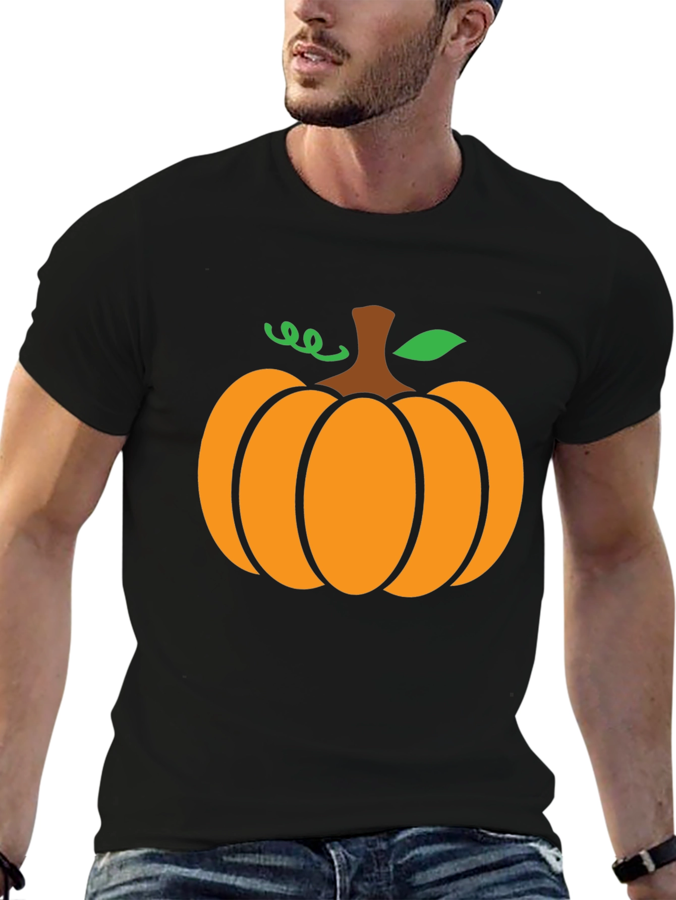 Pumpkin Graphic Tee - Halloween Festive Shirt