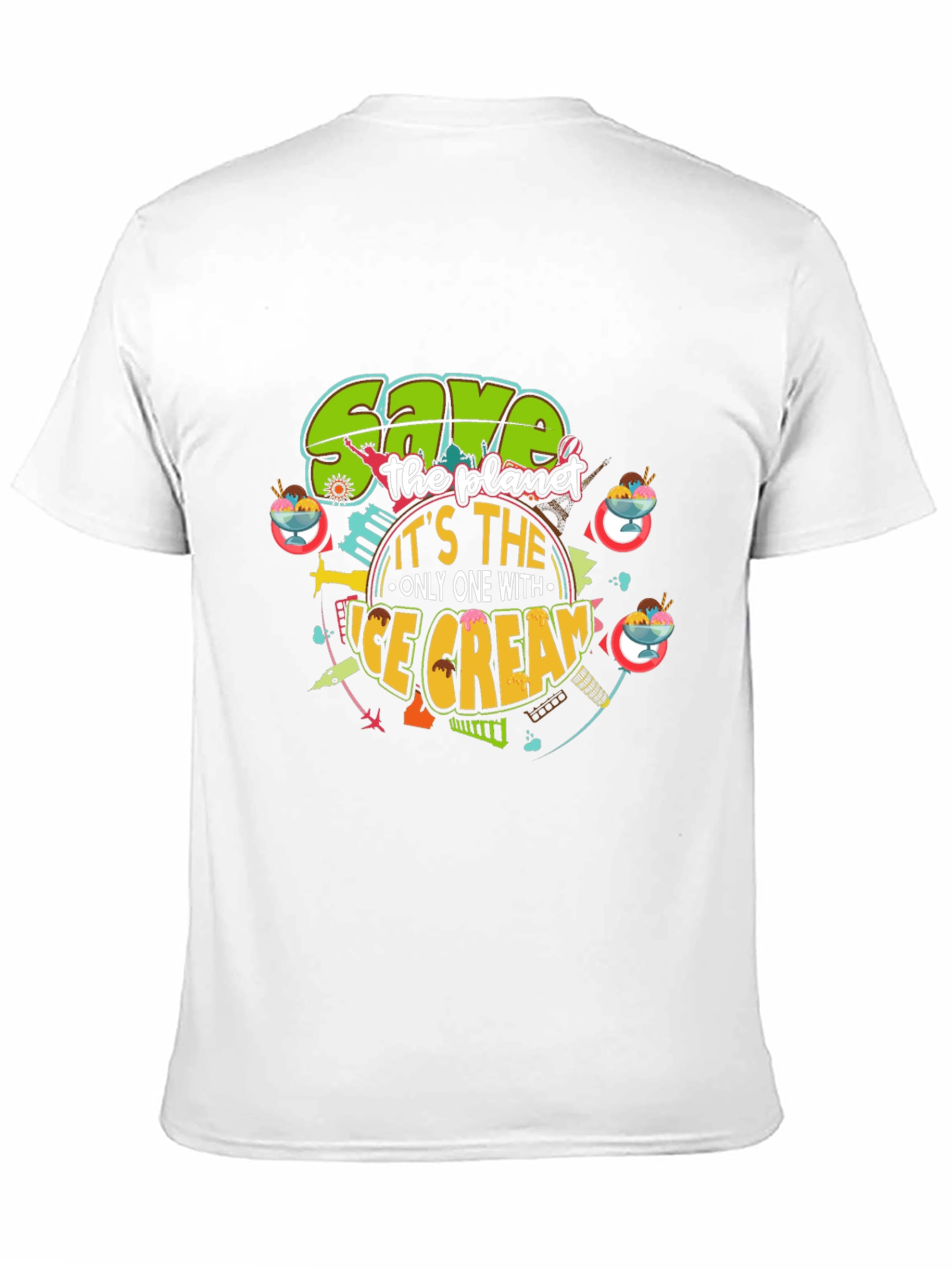 Save the Planet Ice Cream T-Shirt - Graphic Tee