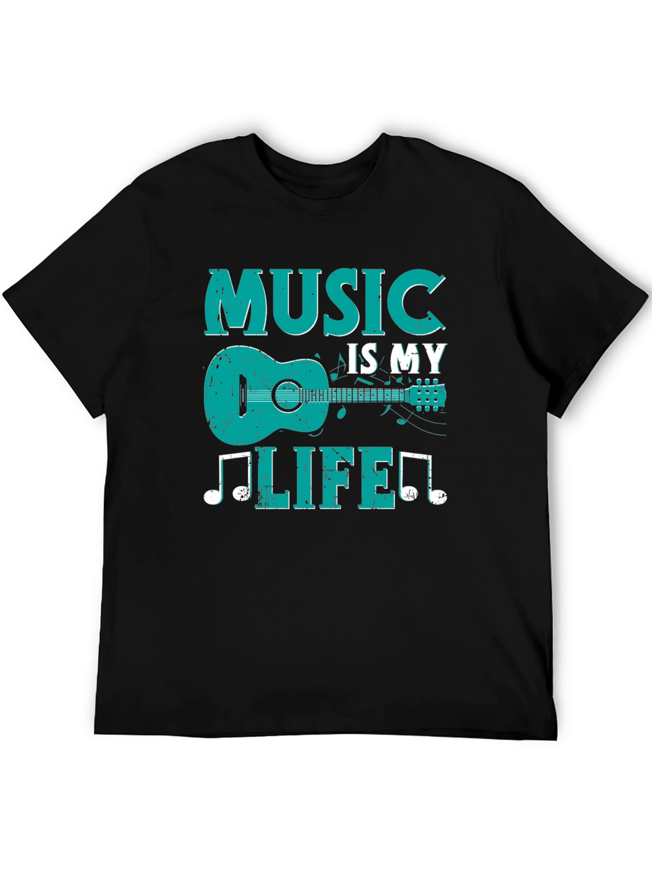 Music Is My Life T-Shirt - Guitar Design