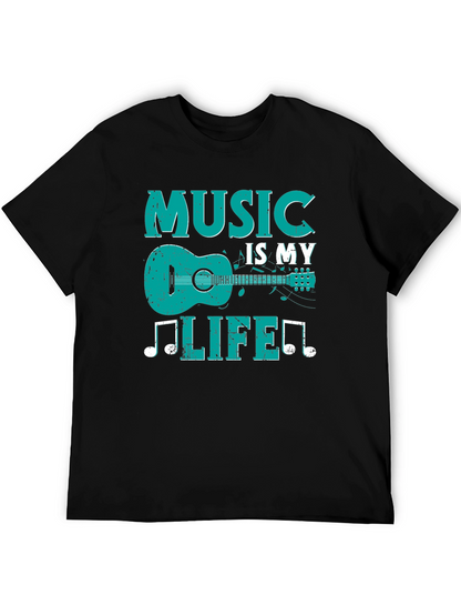 Music Is My Life T-Shirt - Guitar Design