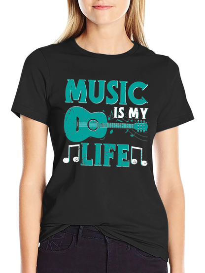 Music Is My Life T-Shirt - Guitar Design