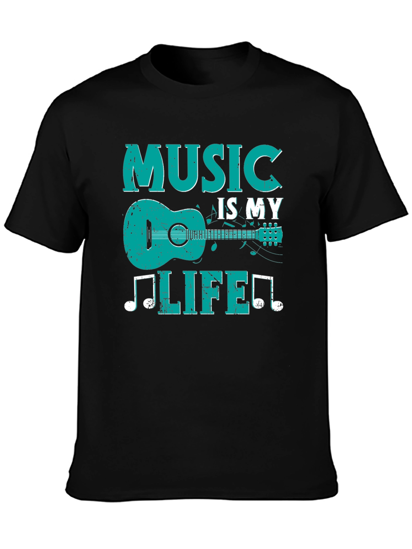 Music Is My Life T-Shirt - Guitar Design
