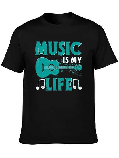 Music Is My Life T-Shirt - Guitar Design