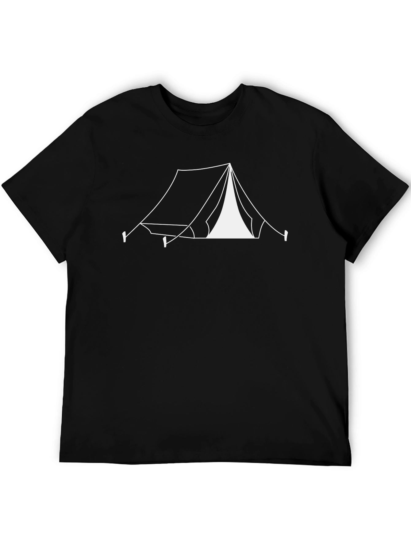 Camping Tent Graphic Tee - Black
