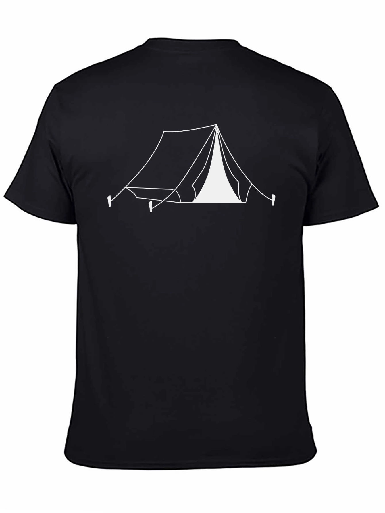 Camping Tent Graphic Tee - Black