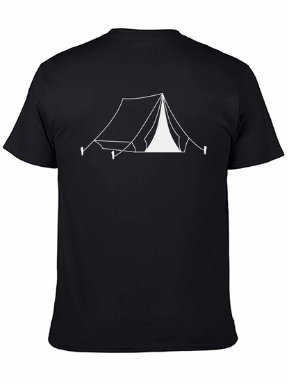 Camping Tent Graphic Tee - Black