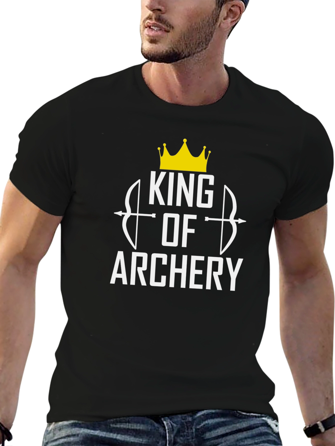 King of Archery Graphic T-Shirt - Black