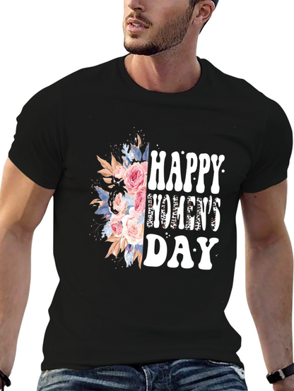 Happy Womens Day Floral Graphic Tee