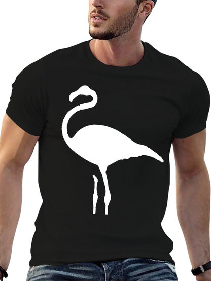 Flamingo Graphic Tee - Casual Black T-Shirt