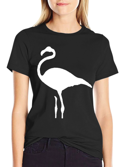Flamingo Graphic Tee - Casual Black T-Shirt