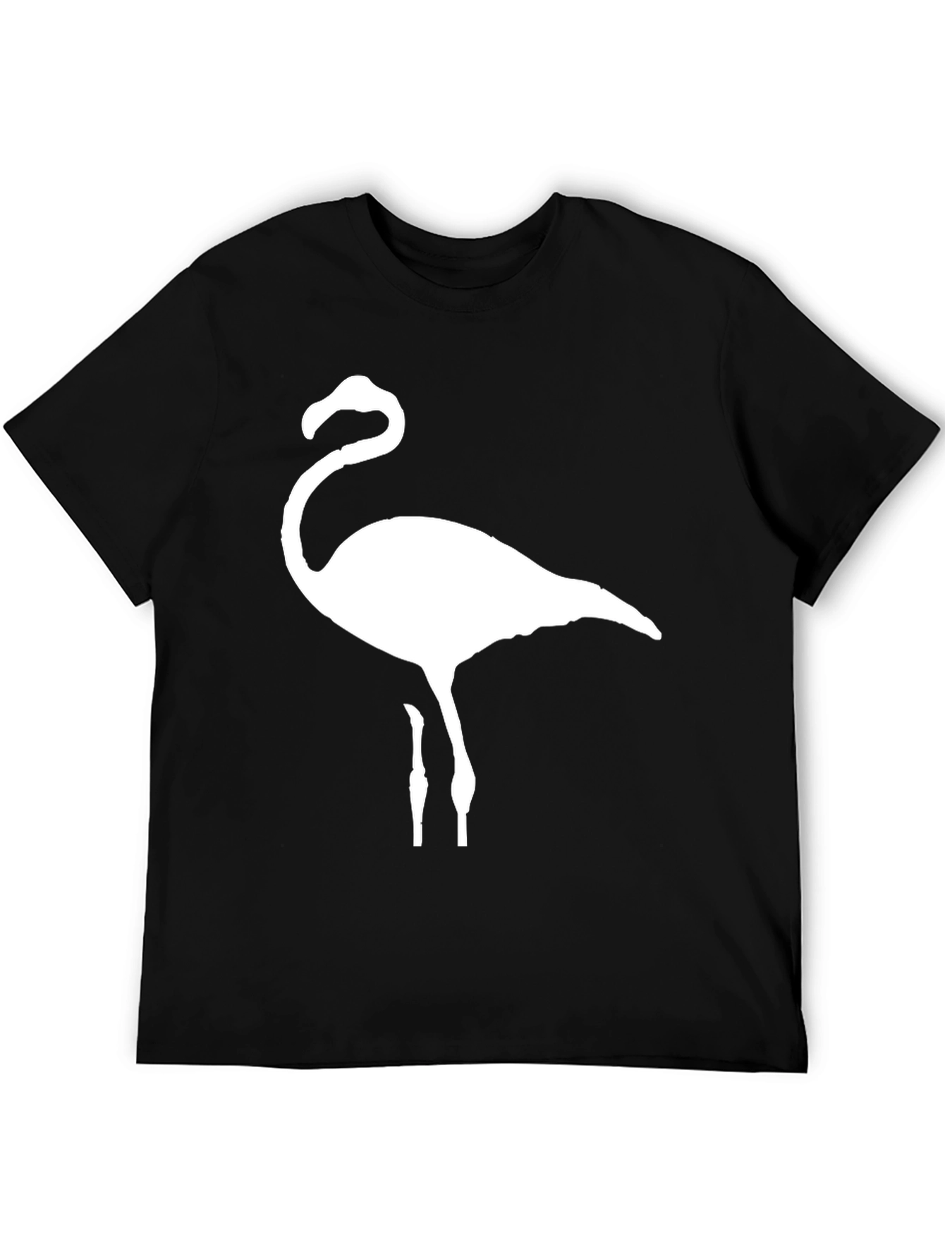 Flamingo Graphic Tee - Casual Black T-Shirt