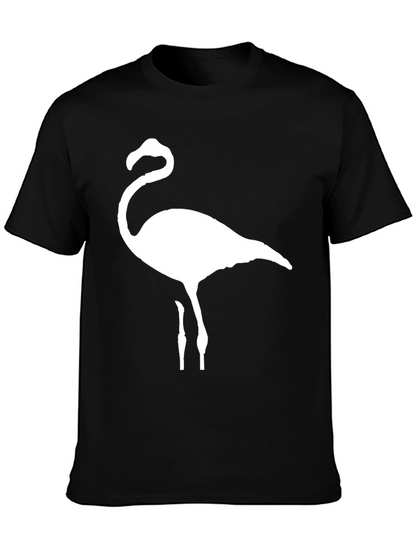 Flamingo Graphic Tee - Casual Black T-Shirt