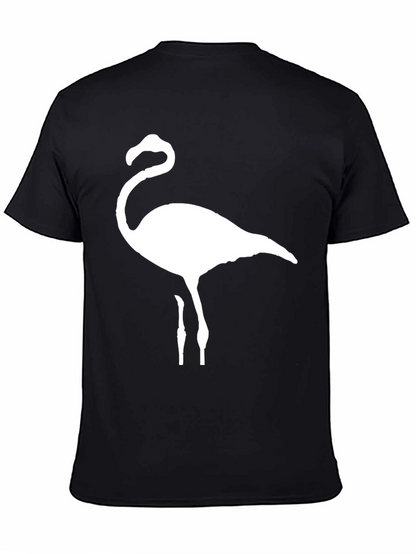Flamingo Graphic Tee - Casual Black T-Shirt