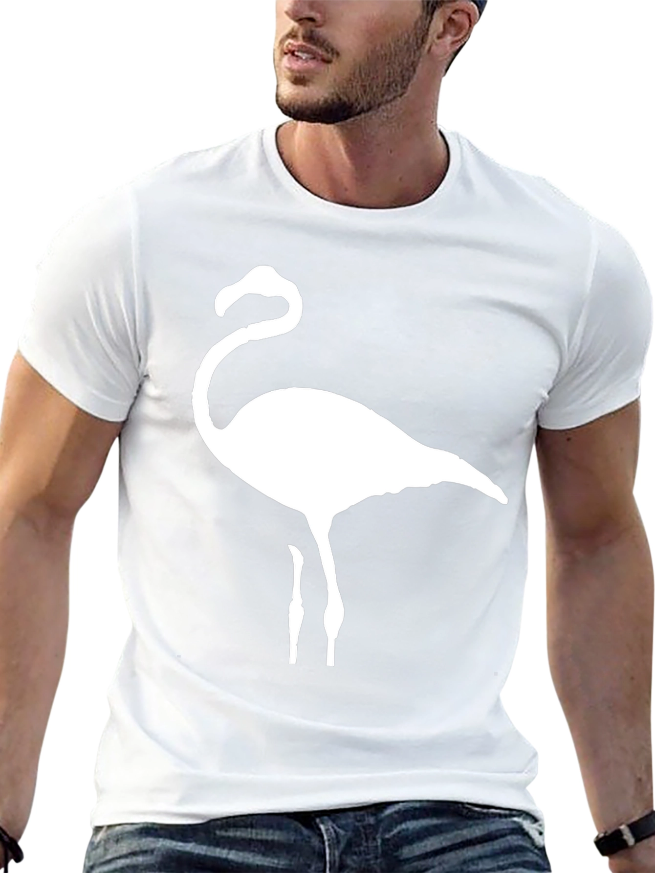 Flamingo Graphic Tee - Casual Black T-Shirt