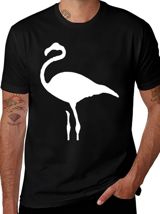Flamingo Graphic Tee - Casual Black T-Shirt