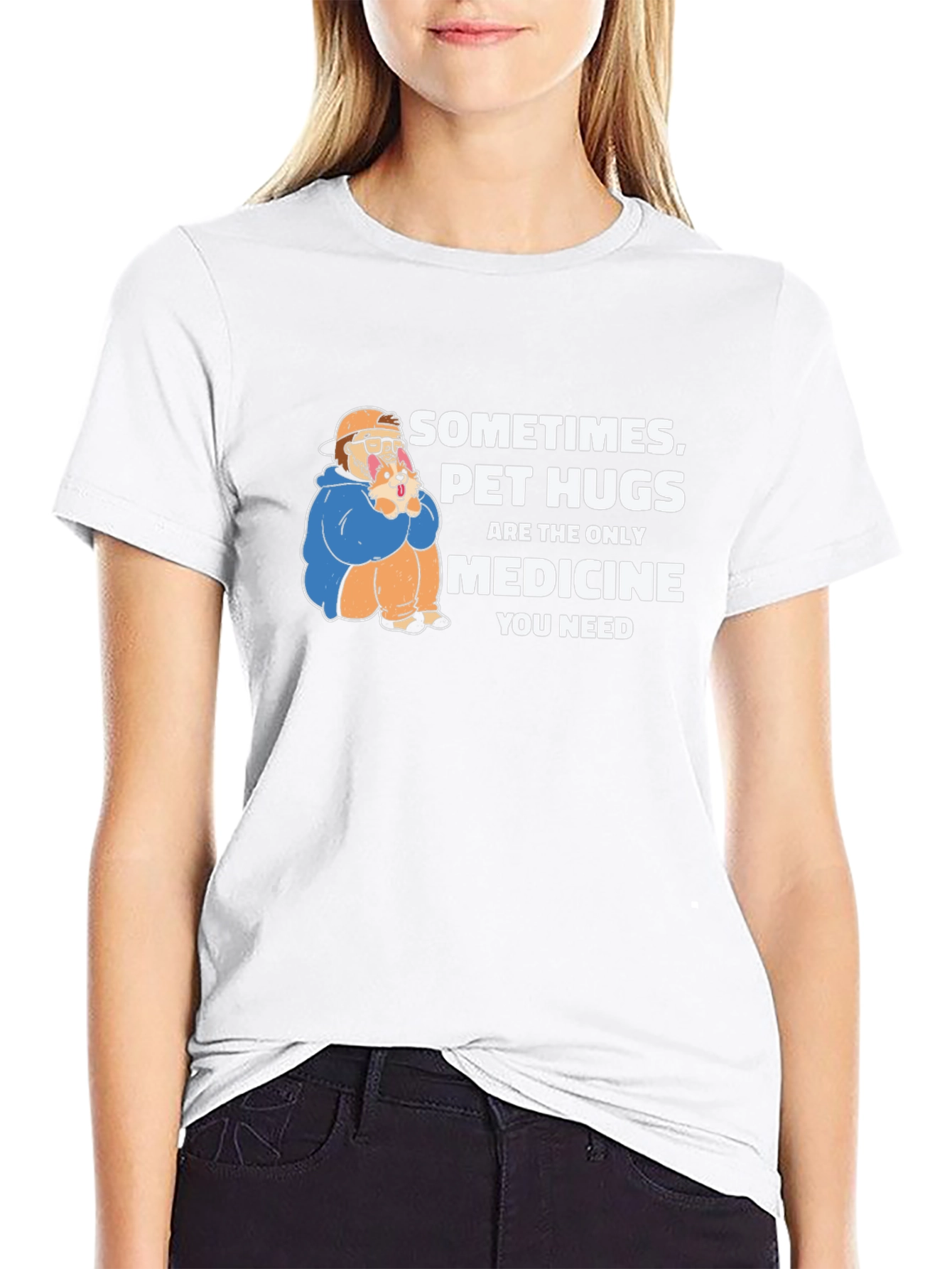 Pet Hugs Medicine Graphic T-Shirt