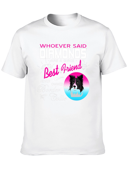 Diamonds Best Friend Border Collie T-Shirt