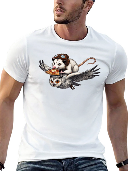 Opossum & Owl Pizza Flight T-Shirt