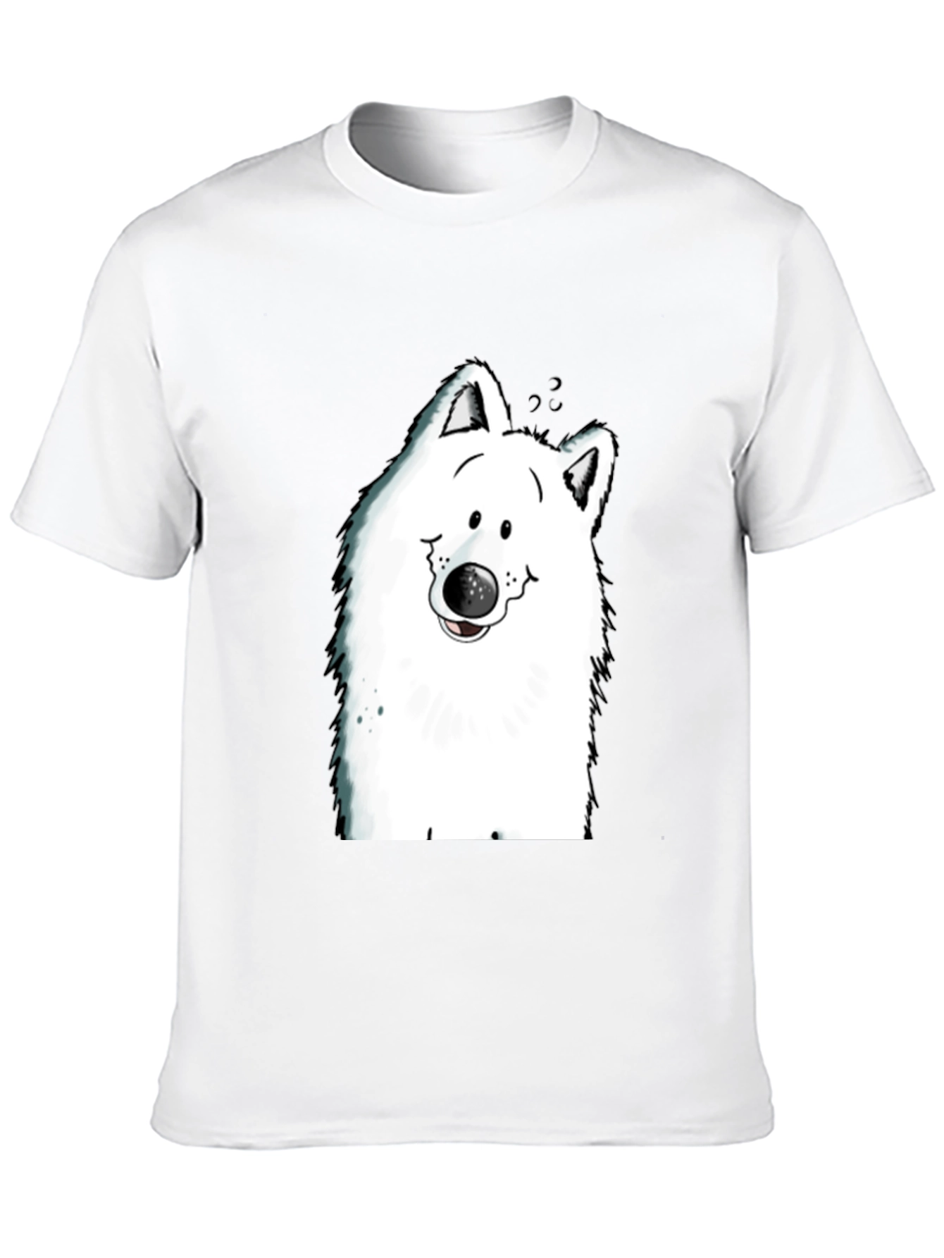 Cartoon Dog Graphic Tee - Black T-Shirt