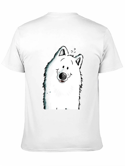 Cartoon Dog Graphic Tee - Black T-Shirt