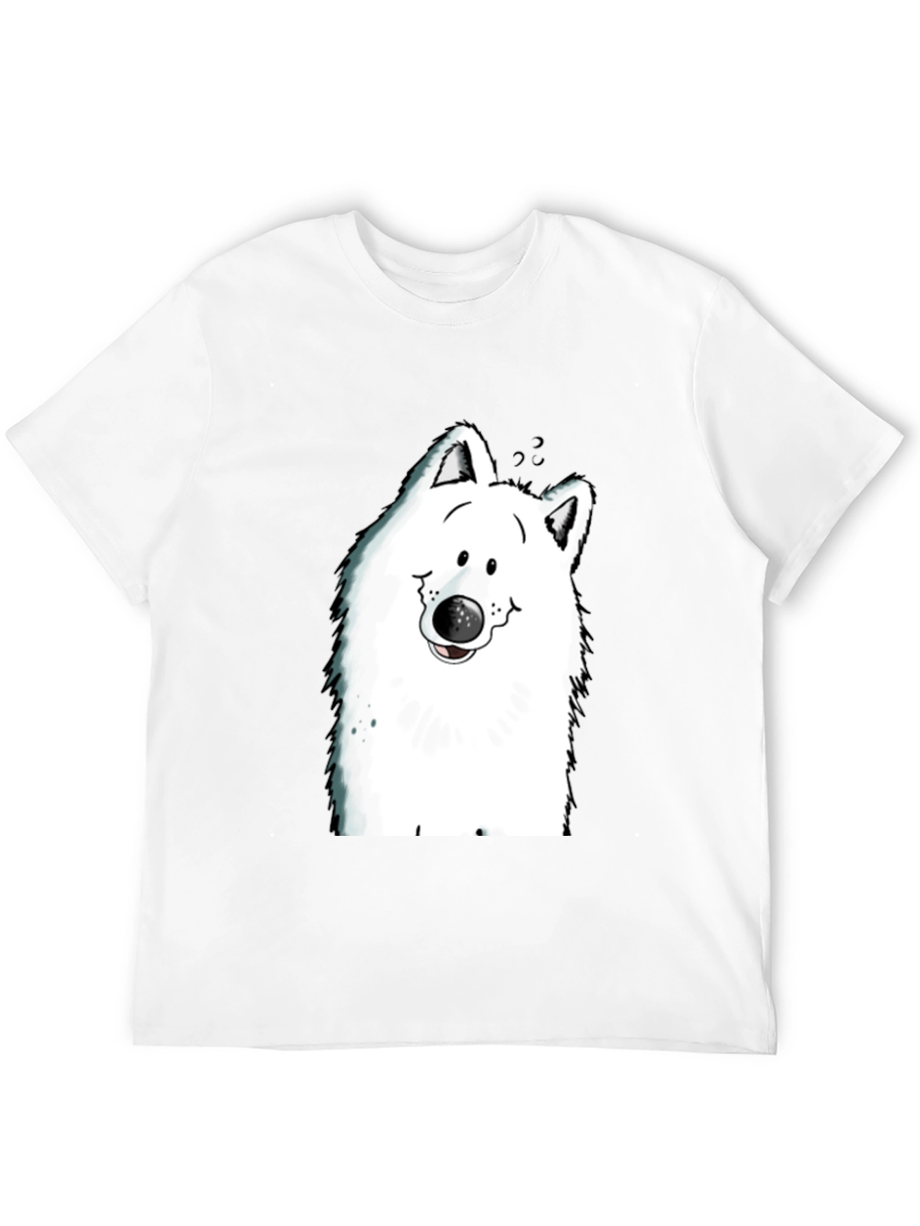 Cartoon Dog Graphic Tee - Black T-Shirt