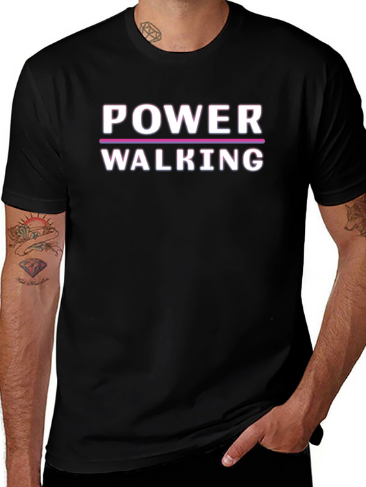 Power Walking Graphic Tee - Black Unisex T-Shirt