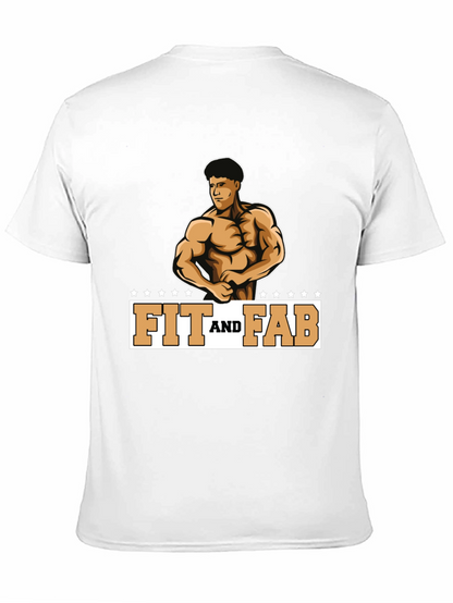 Fit and Fab Black Graphic Tee - Gym Ready