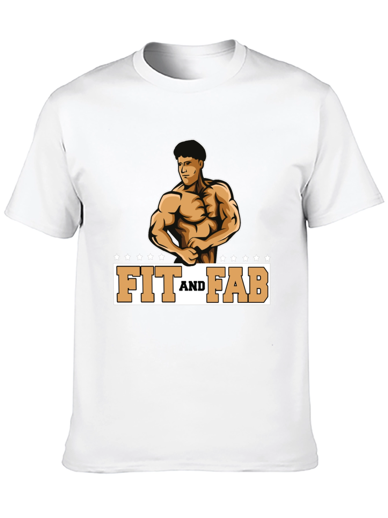 Fit and Fab Black Graphic Tee - Gym Ready