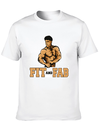 Fit and Fab Black Graphic Tee - Gym Ready