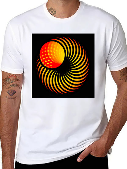 Abstract Swirl Graphic T-Shirt - Modern Art Tee